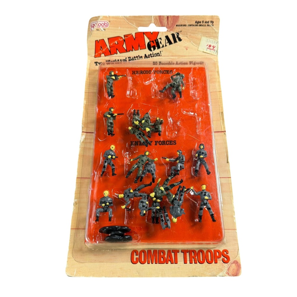 Vintage 1988 Galoob Army Gear Combat Troops 20 Poseable Action Figures New 5220